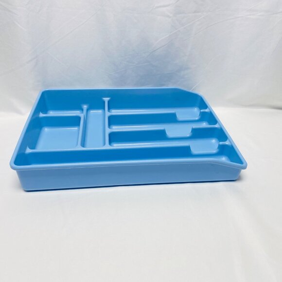 Rubbermaid Blue Plastic Silverware Tray Organizer Kitchen Drawer Storage Utensil - Picture 11 of 14